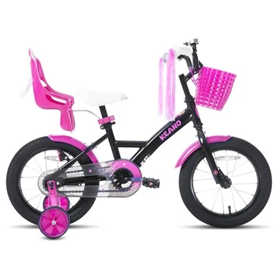 Joykie Kids Bike za dekleta, stare od 3 do 10 let, 14 16 20 palčna dekleta s sedežem za lutke, strežniki in košarico, otroška kolesa